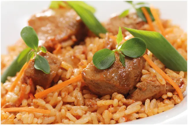 Riz gras à la viande
