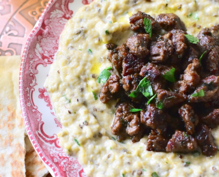 Mtabbal ,caviar d’aubergine de viande à la libanaise