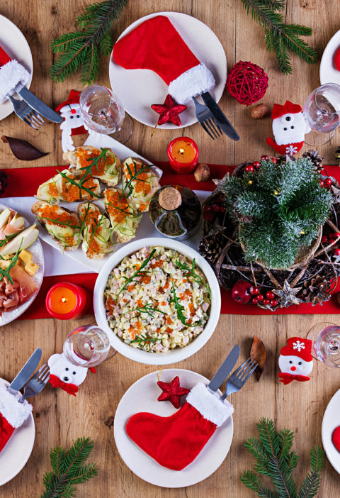 Une table dressée pour la fête de Noel