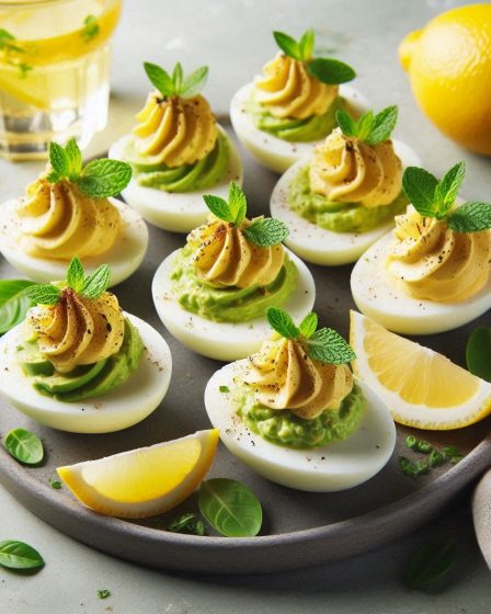 Œufs farcis à la mousse d’avocat et citron