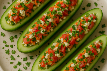 Des concombres farcis