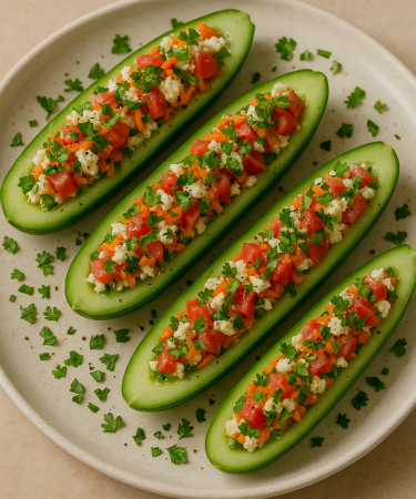Des concombres farcis