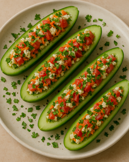 Des concombres farcis