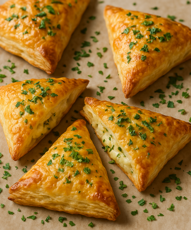 feuilletés au fromage et aux herbes