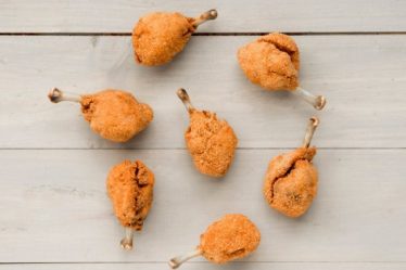 sucettes de poulet pané