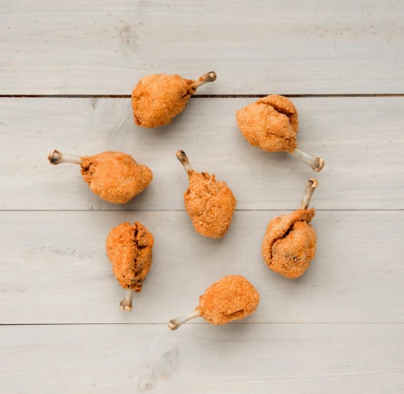 sucettes de poulet pané